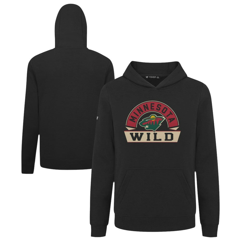 Minnesota Wild - Levelwear Youth Podium Banner Arch Pullover Hoodie Black