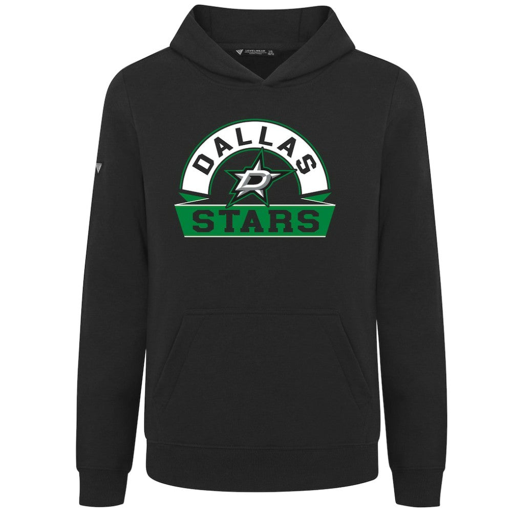 Dallas Stars - Levelwear Youth Podium Banner Arch Pullover Hoodie Black