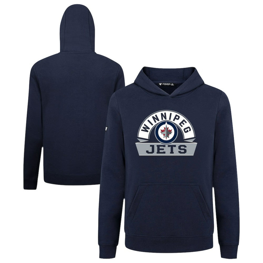 Winnipeg Jets - Levelwear Youth Podium Banner Arch Pullover Hoodie Navy