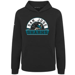 San Jose Sharks - Levelwear Youth Podium Banner Arch Pullover Hoodie Black