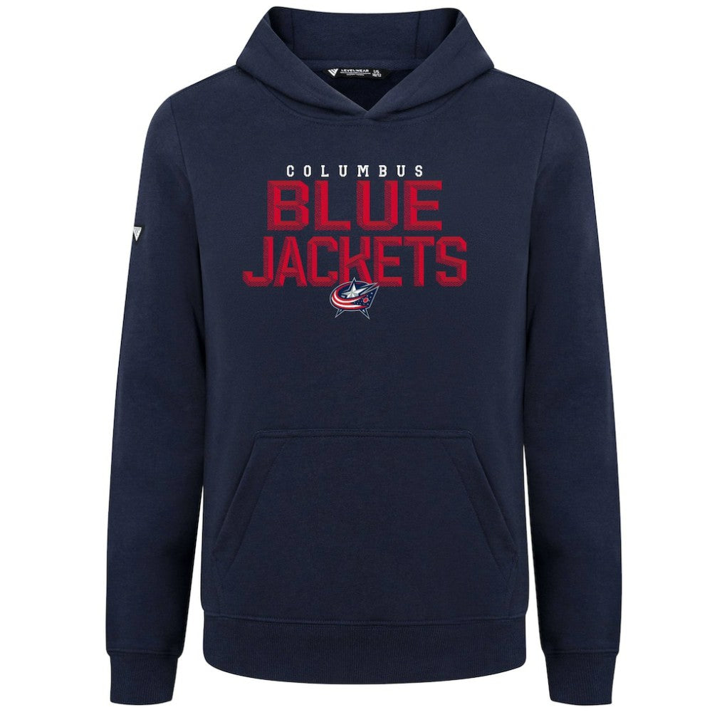 Columbus Blue Jackets - Levelwear Youth Podium Carve Pullover Hoodie Navy