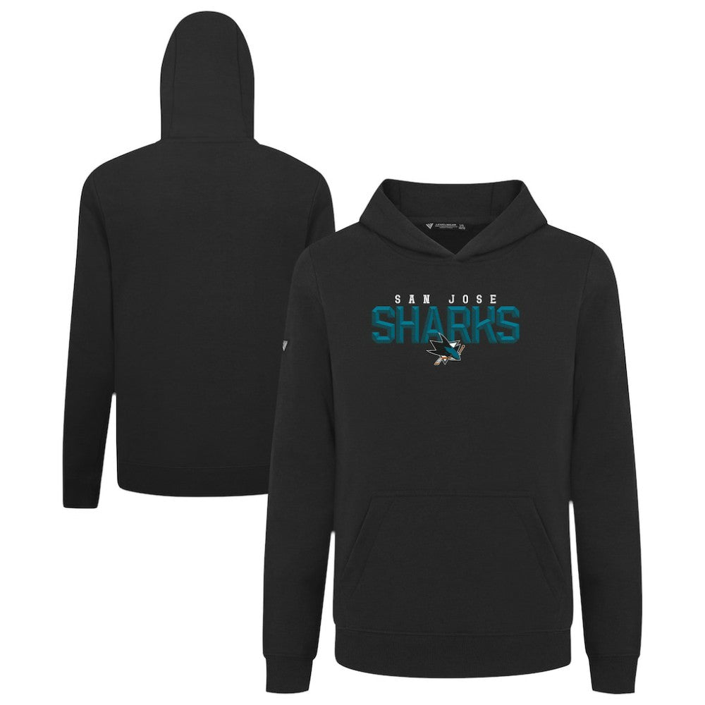 San Jose Sharks - Levelwear Youth Podium Carve Pullover Hoodie Black