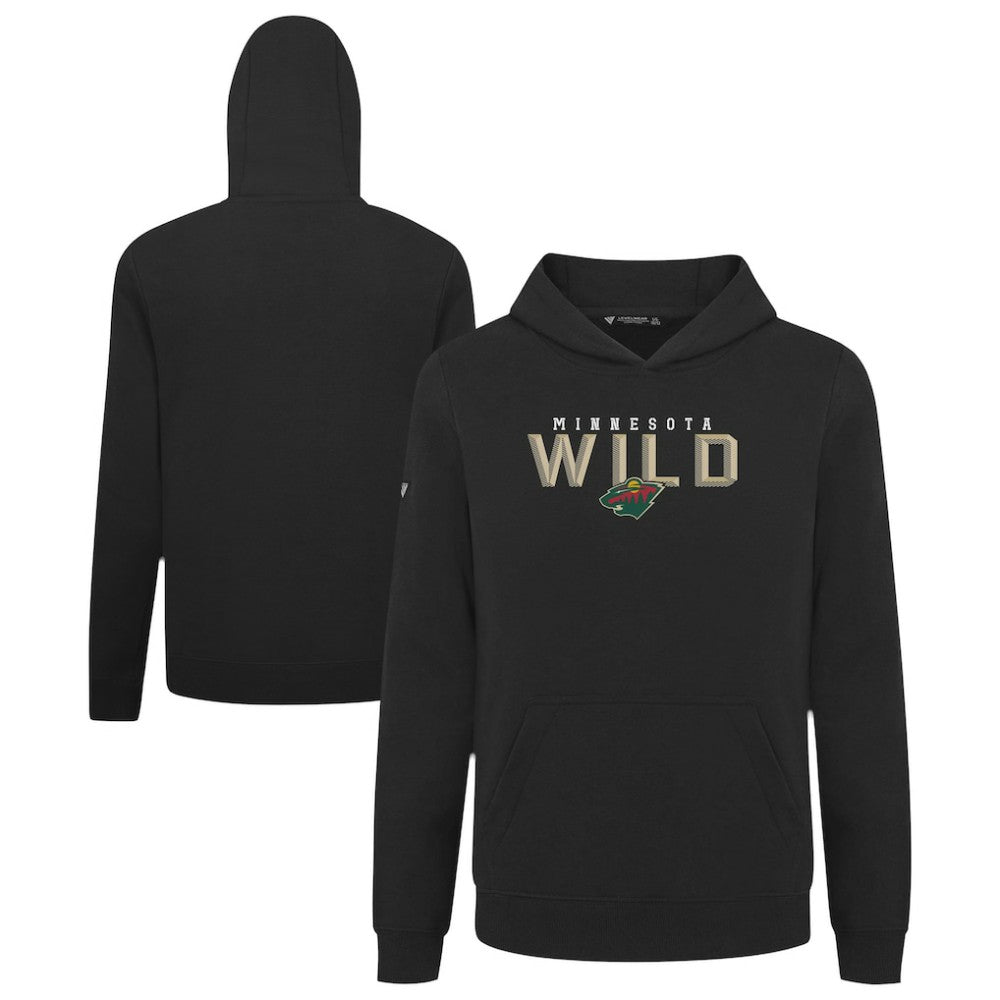 Minnesota Wild - Levelwear Youth Podium Carve Pullover Hoodie Black