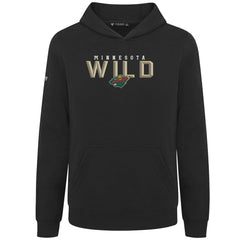 Minnesota Wild - Levelwear Youth Podium Carve Pullover Hoodie Black