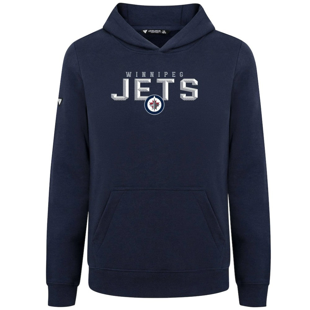 Winnipeg Jets - Levelwear Youth Podium Carve Pullover Hoodie Navy