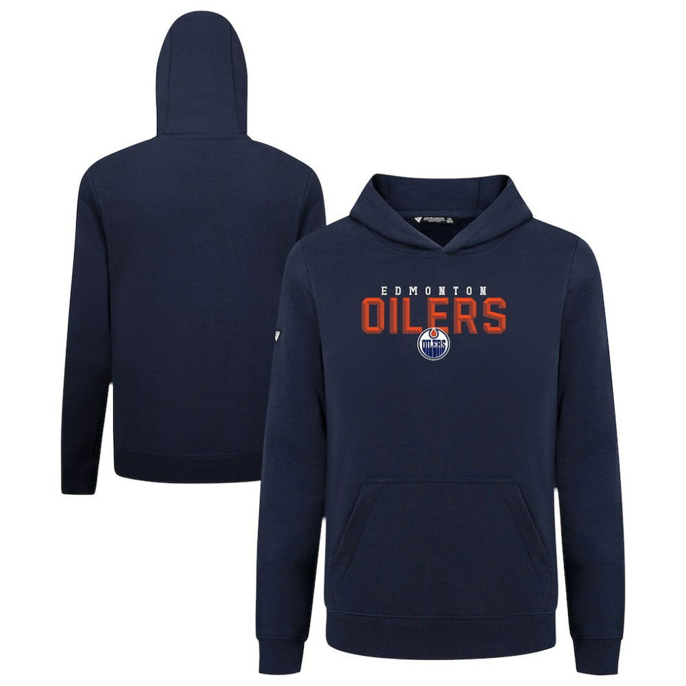 Edmonton Oilers - Levelwear Youth Podium Carve Pullover Hoodie Navy