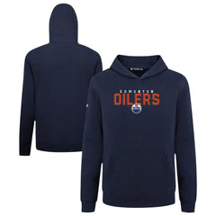 Edmonton Oilers - Levelwear Youth Podium Carve Pullover Hoodie Navy