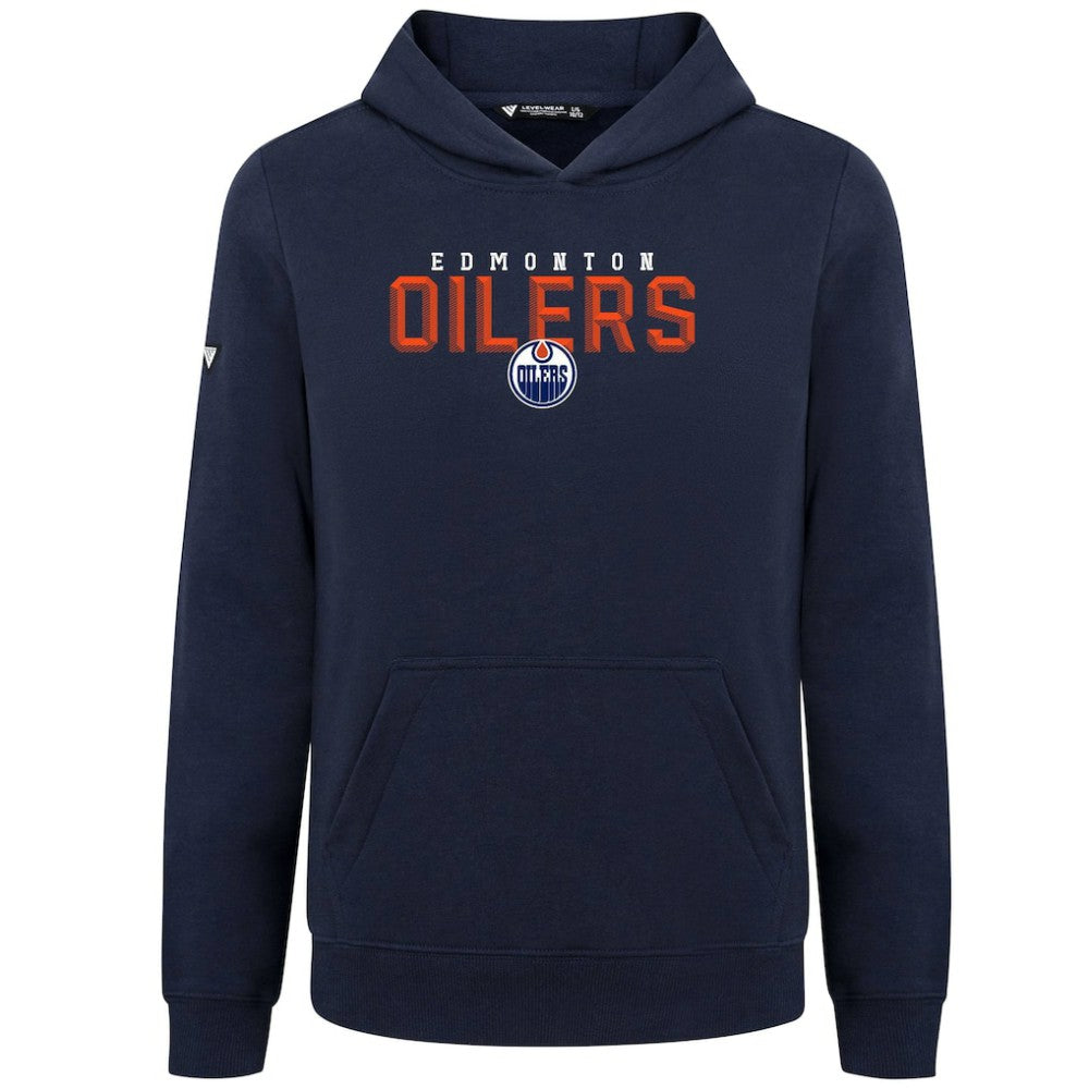 Edmonton Oilers - Levelwear Youth Podium Carve Pullover Hoodie Navy