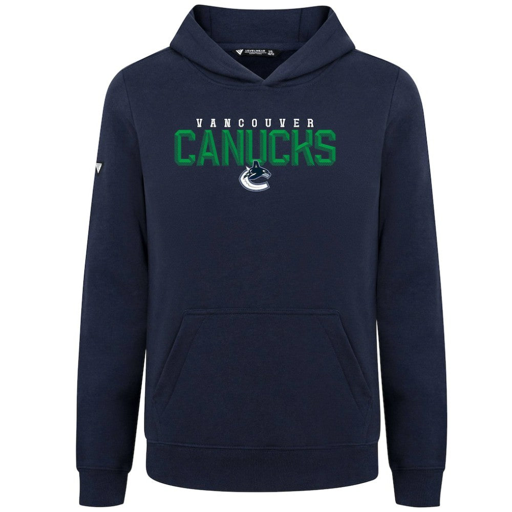 Vancouver Canucks - Levelwear Youth Podium Carve Pullover Hoodie Navy