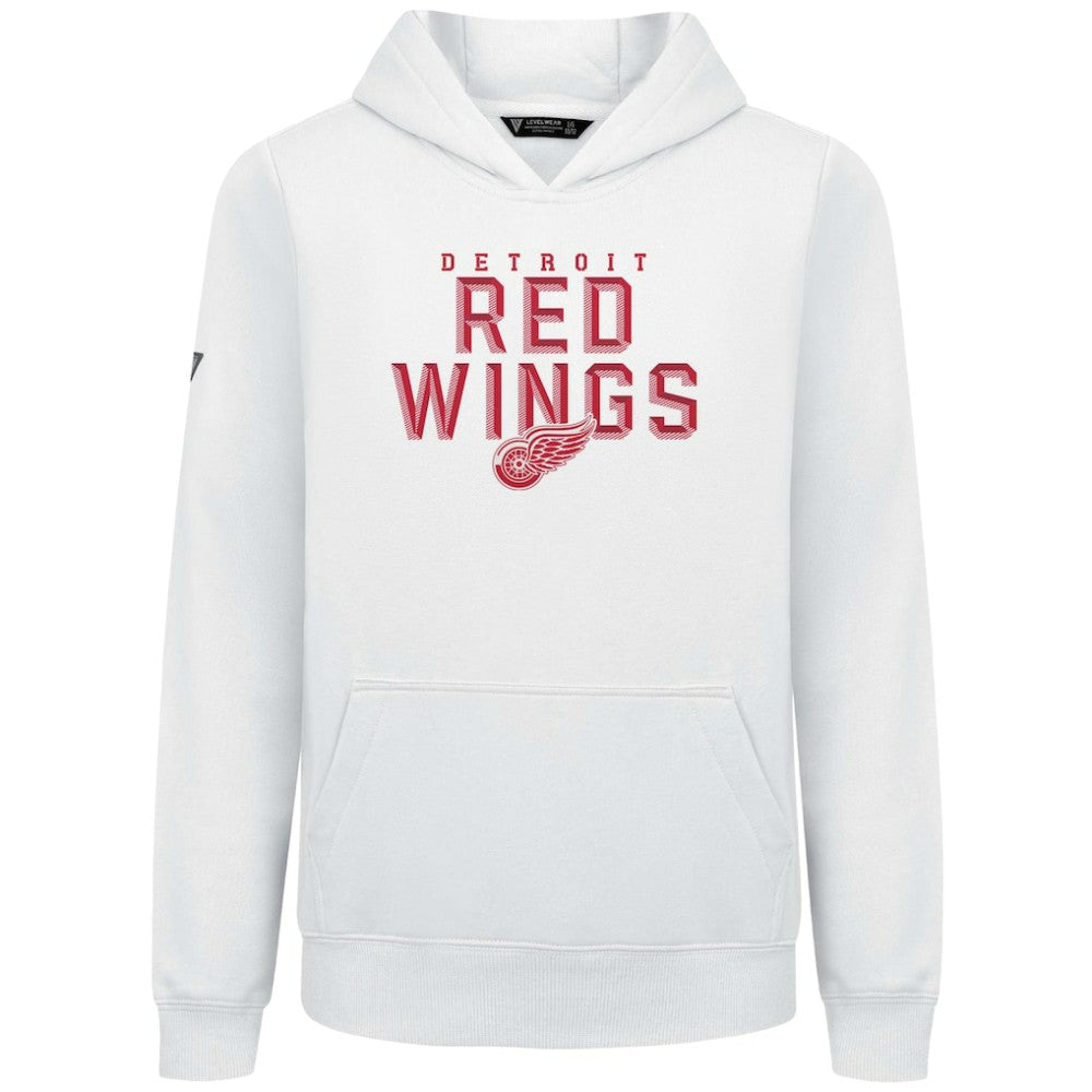 Detroit Red Wings - Levelwear Youth Podium Carve Pullover Hoodie White