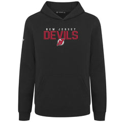 New Jersey Devils - Levelwear Youth Podium Carve Pullover Hoodie Black