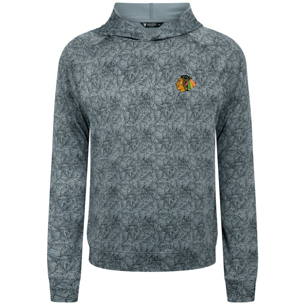 Chicago Blackhawks Levelwear Albatross Raglan Pullover Hoodie Gray