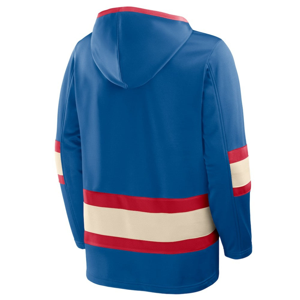 New York Rangers Fanatics 2026 NHL Winter Classic Lace Collar Hoodie Blue