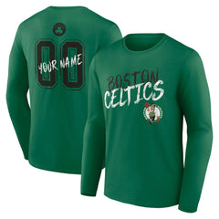 NBA - Boston Celtics Hustle Custom Long Sleeve T-Shirt - Kelly Green
