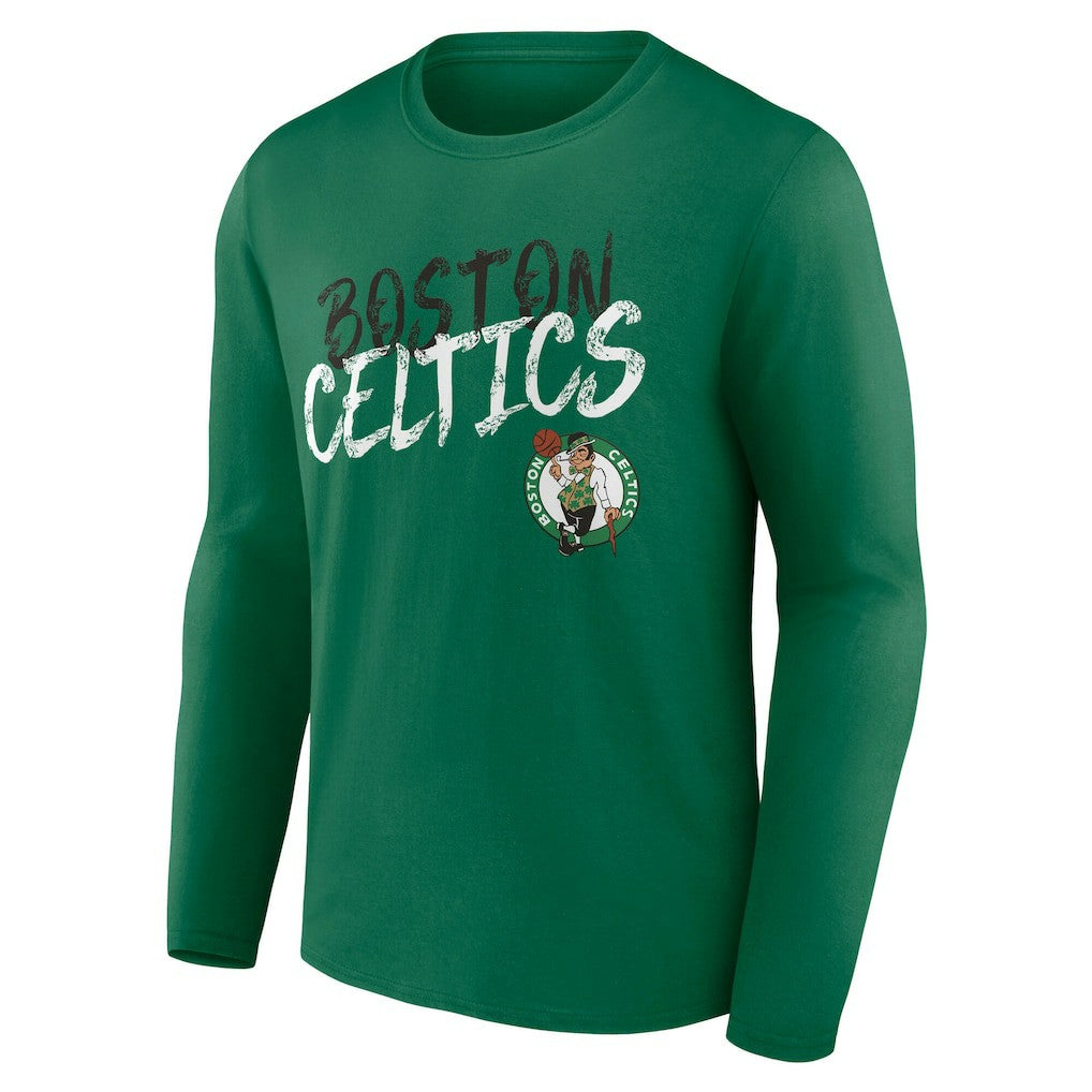 NBA - Boston Celtics Hustle Custom Long Sleeve T-Shirt - Kelly Green
