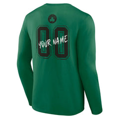 NBA - Boston Celtics Hustle Custom Long Sleeve T-Shirt - Kelly Green