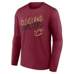 NBA - Cleveland Cavaliers Hustle Custom Long Sleeve T-Shirt - Wine