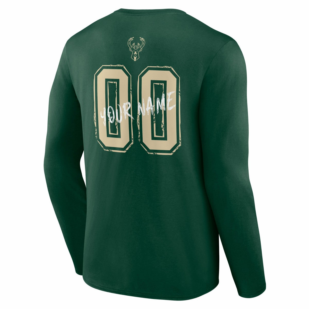 NBA - Milwaukee Bucks Hustle Custom Long Sleeve T-Shirt - Hunter Green