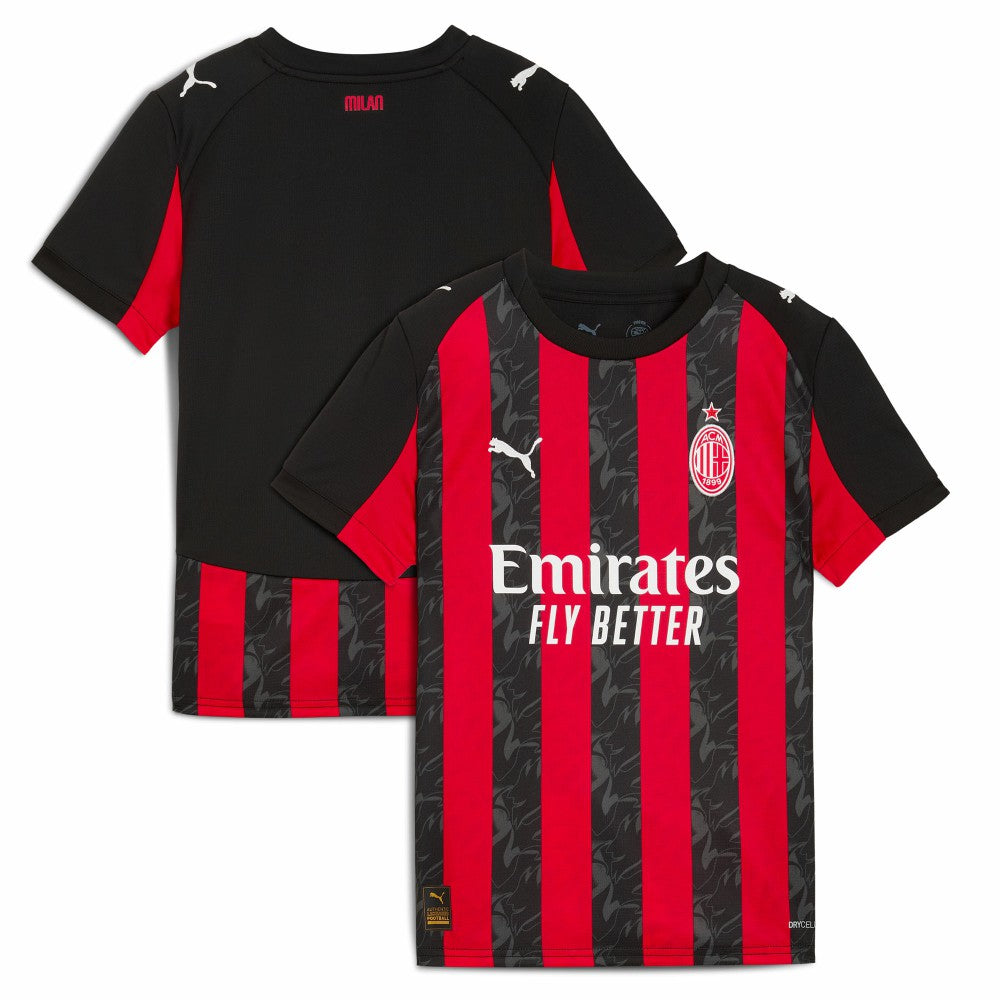 Puma AC Milan Youth 2025/26 Home Replica Jerseys - Red