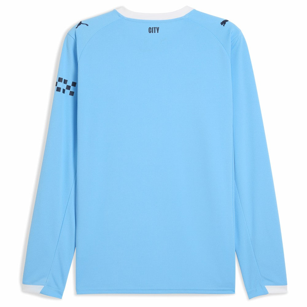 Puma Manchester City 2025/26 Home Replica Long Sleeve Jerseys - Sky Blue