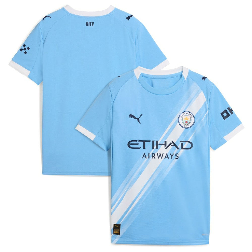 Puma Manchester City Youth 2025/26 Home Replica Jerseys - Sky Blue