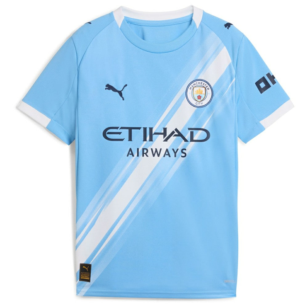 Puma Manchester City Youth 2025/26 Home Replica Jerseys - Sky Blue