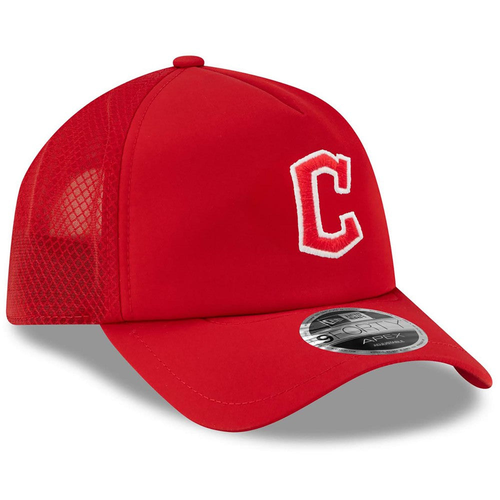 Cleveland Guardians New Era 2026 Batting Practice Apex 9FORTY Adjustable Trucker Hat for sale