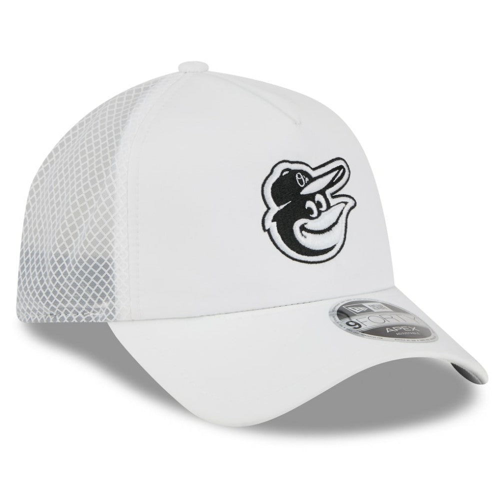 Baltimore Orioles New Era 2026 Batting Practice Apex 9FORTY Adjustable Trucker Hat Online