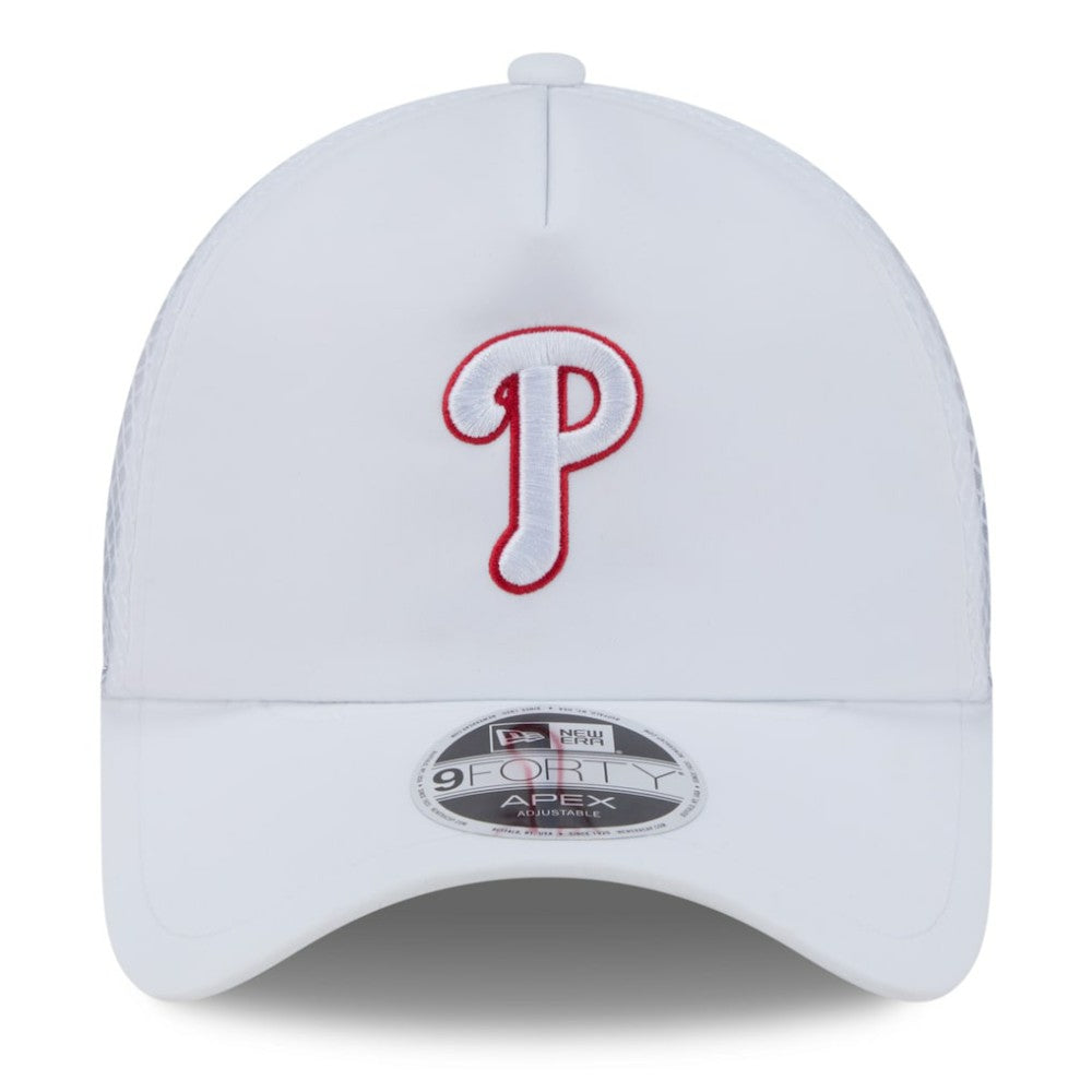 Philadelphia Phillies New Era 2026 Batting Practice Apex 9FORTY Adjustable Trucker Hat Online