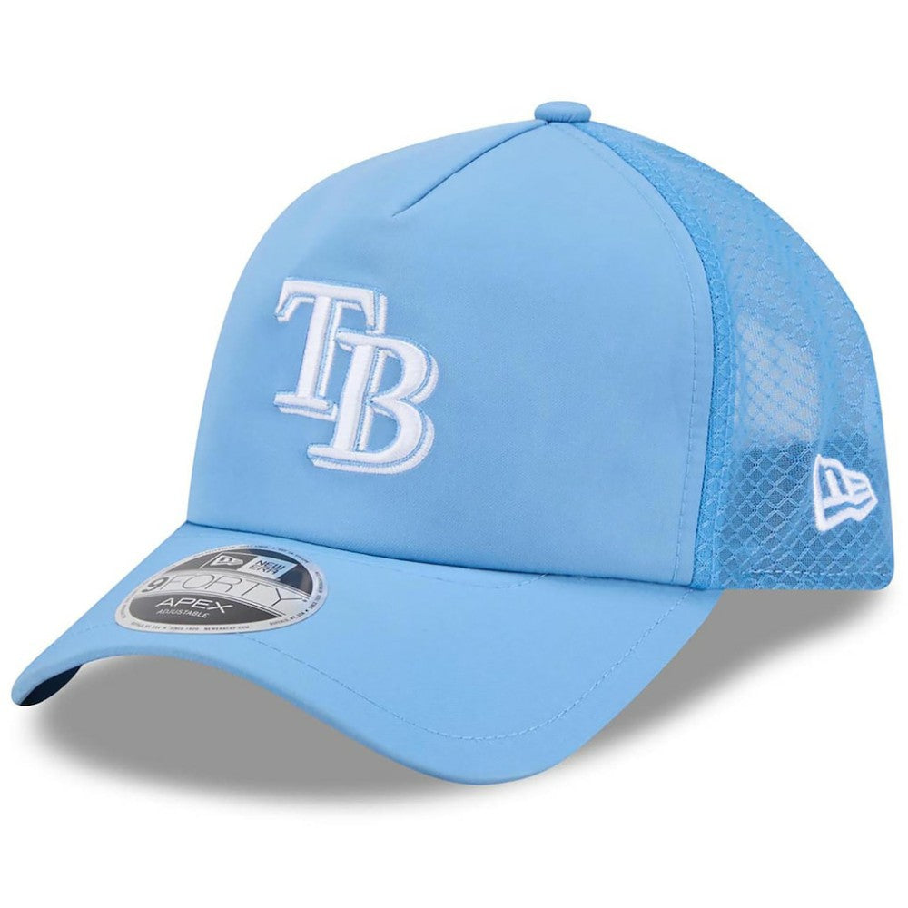Tampa Bay Rays New Era 2026 Batting Practice Apex 9FORTY Adjustable Trucker Hat Online