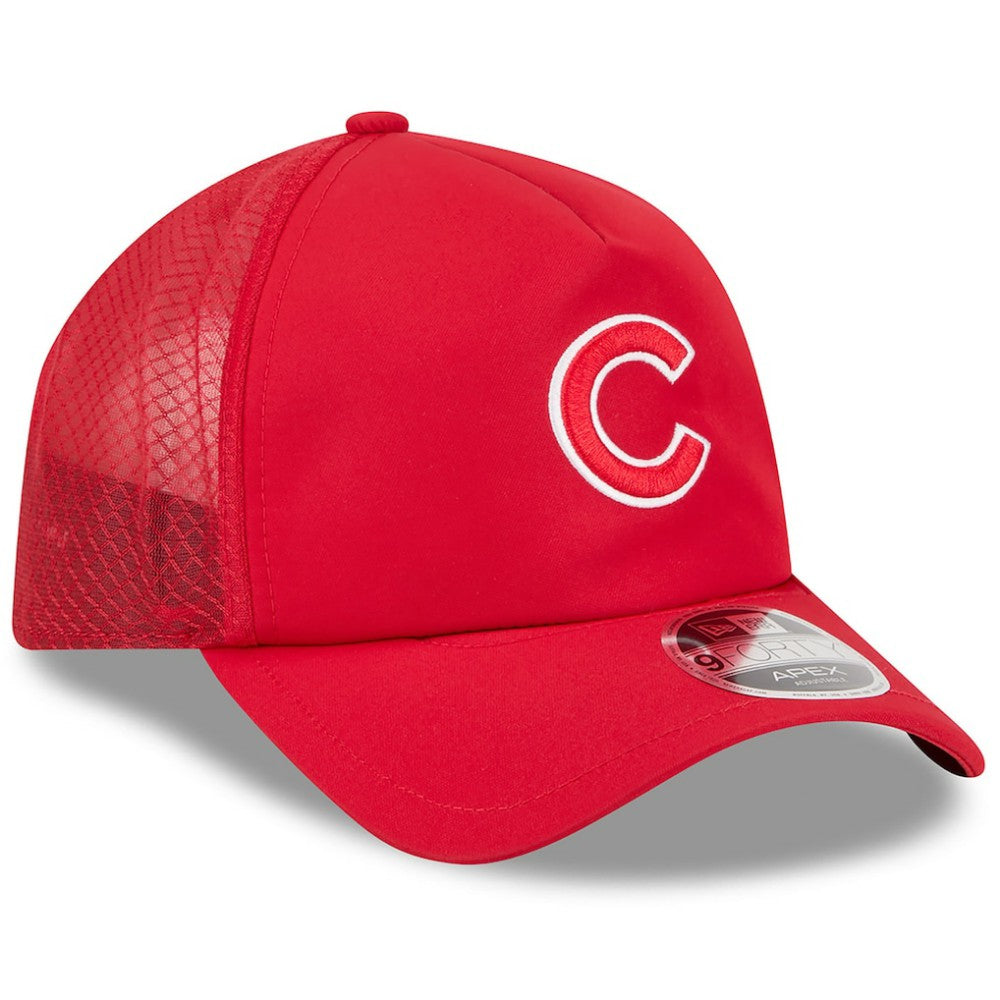 Chicago Cubs New Era 2026 Batting Practice Apex 9FORTY Adjustable Trucker Hat Sale