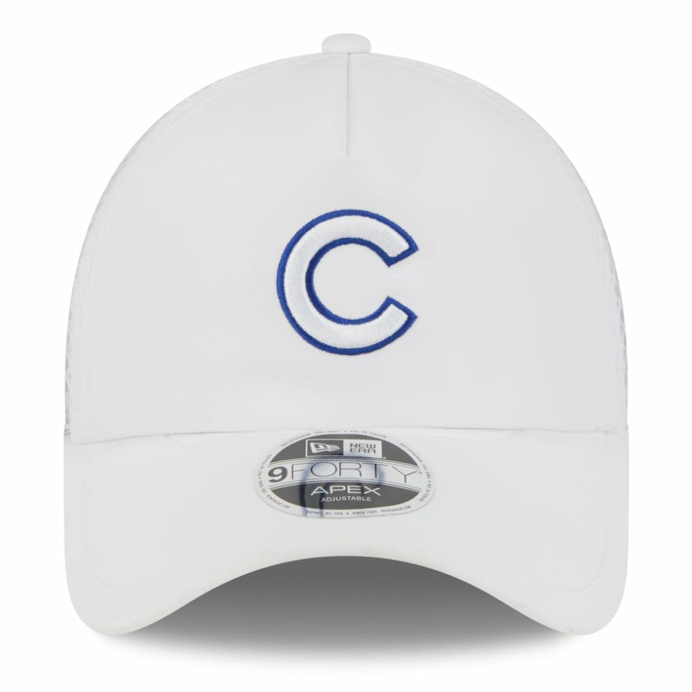 Chicago Cubs New Era 2026 Batting Practice Apex 9FORTY Adjustable Trucker Hat Clearance