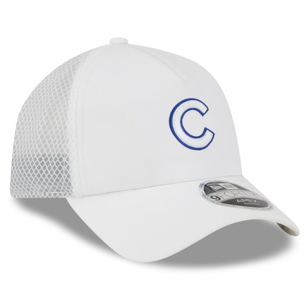 Chicago Cubs New Era 2026 Batting Practice Apex 9FORTY Adjustable Trucker Hat Clearance