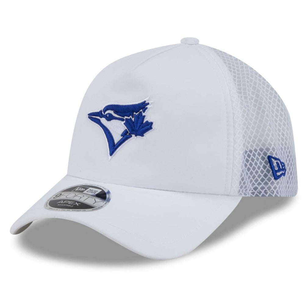 Toronto Blue Jays New Era 2026 Batting Practice Apex 9FORTY Adjustable Trucker Hat Lifestyle