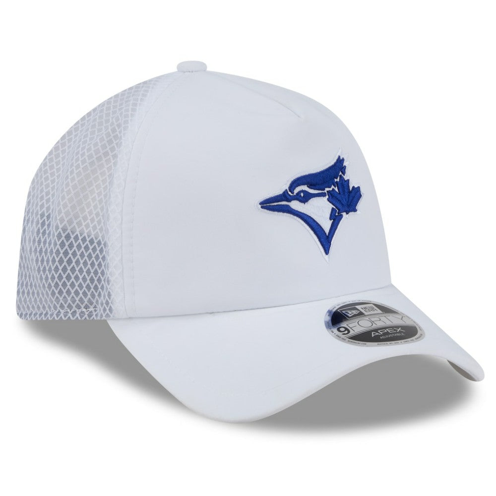 Toronto Blue Jays New Era 2026 Batting Practice Apex 9FORTY Adjustable Trucker Hat Lifestyle