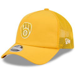 Milwaukee Brewers New Era 2026 Batting Practice Apex 9FORTY Adjustable Trucker Hat discount