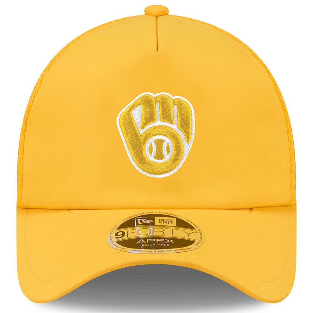 Milwaukee Brewers New Era 2026 Batting Practice Apex 9FORTY Adjustable Trucker Hat discount
