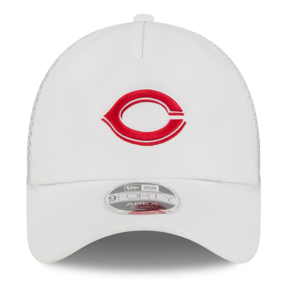 Cincinnati Reds New Era 2026 Batting Practice Apex 9FORTY Adjustable Trucker Hat Near Me