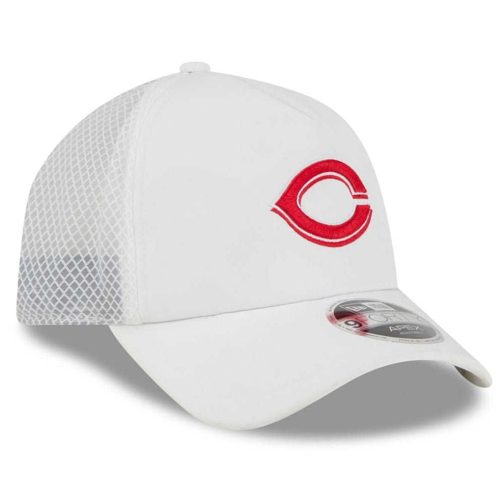 Cincinnati Reds New Era 2026 Batting Practice Apex 9FORTY Adjustable Trucker Hat Near Me