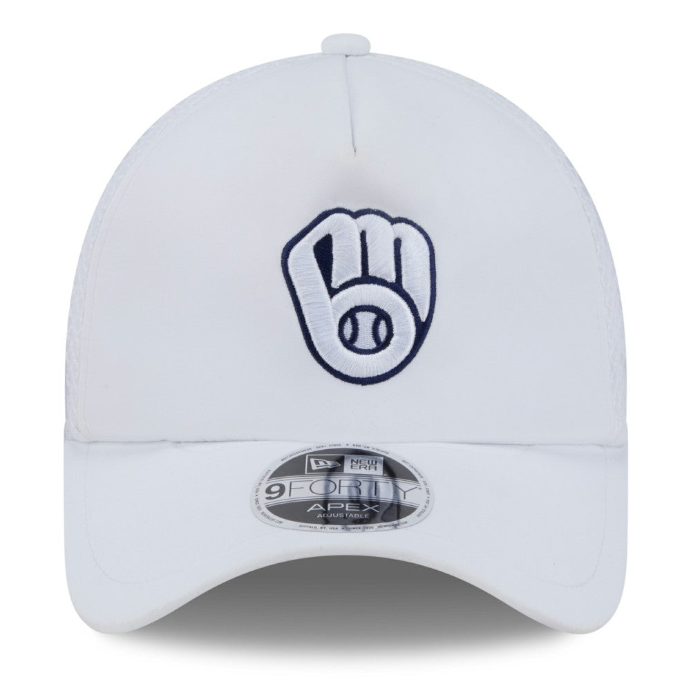 Milwaukee Brewers New Era 2026 Batting Practice Apex 9FORTY Adjustable Trucker Hat discount