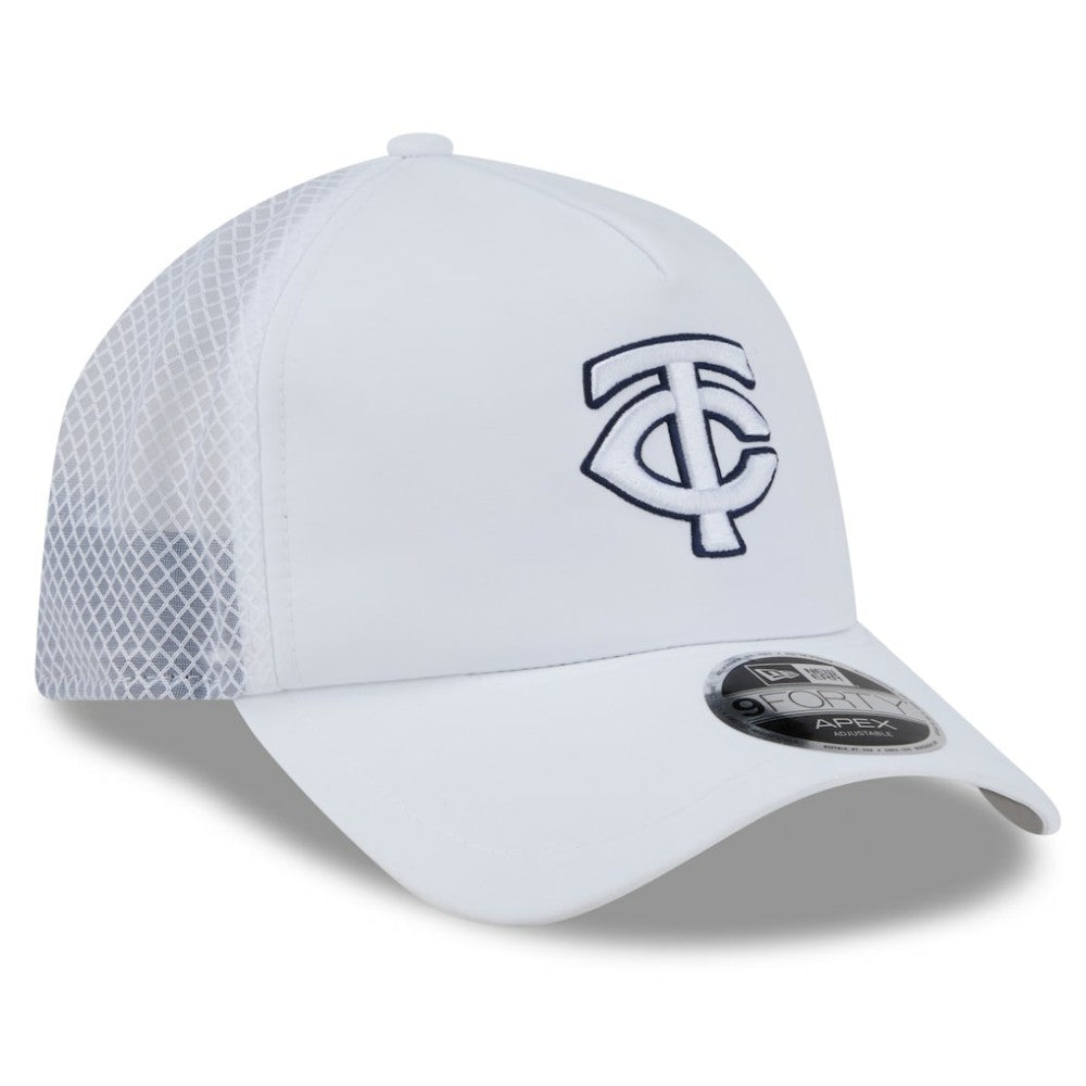 Minnesota Twins New Era 2026 Batting Practice Apex 9FORTY Adjustable Trucker Hat Online