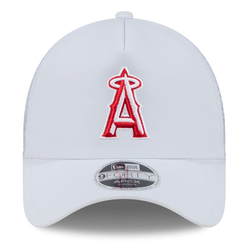 Los Angeles Angels New Era 2026 Batting Practice Apex 9FORTY Adjustable Trucker Hat On Sale