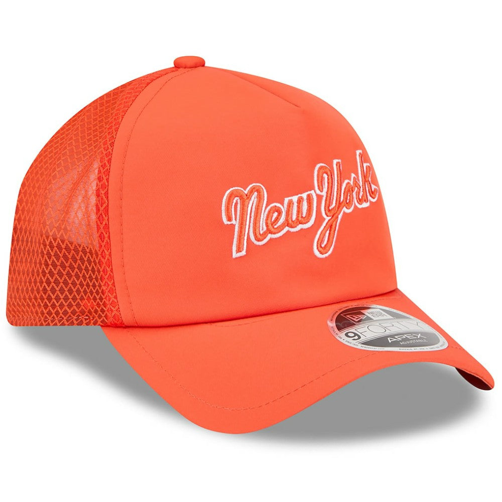 New York Mets New Era 2026 Batting Practice Apex 9FORTY Adjustable Trucker Hat Online