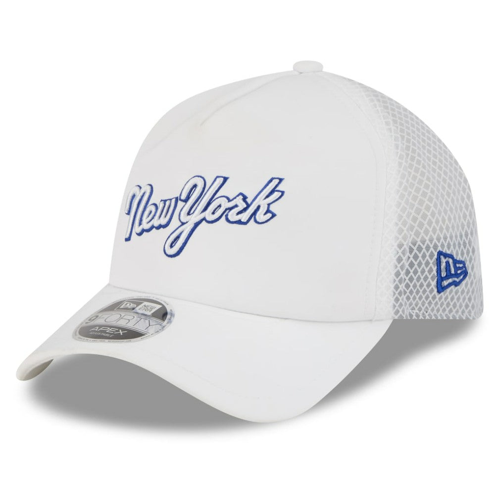 New York Mets New Era 2026 Batting Practice Apex 9FORTY Adjustable Trucker Hat for sale