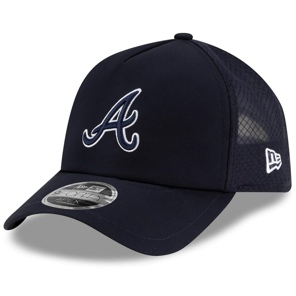 Atlanta Braves New Era 2026 Batting Practice Apex 9FORTY Adjustable Trucker Hat discount