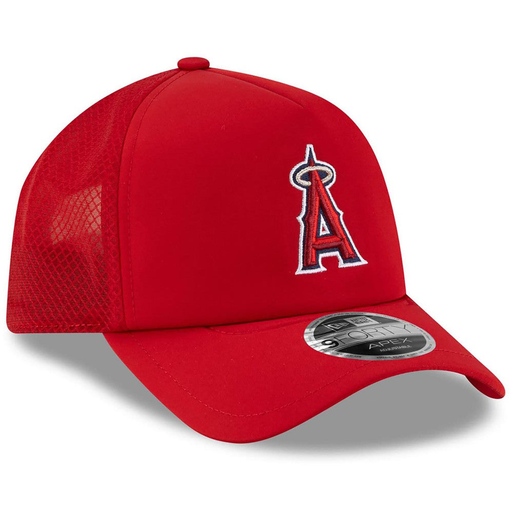 Los Angeles Angels New Era 2026 Batting Practice Apex 9FORTY Adjustable Trucker Hat Online
