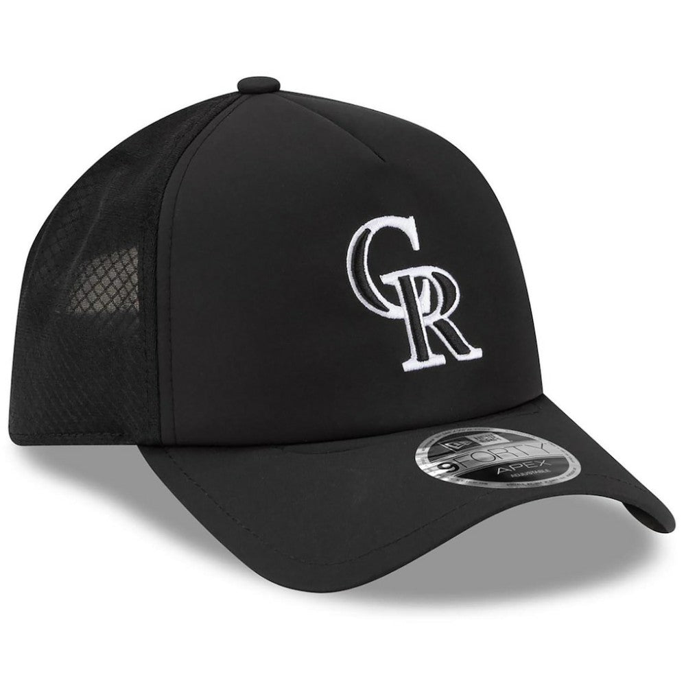 Colorado Rockies New Era 2026 Batting Practice Apex 9FORTY Adjustable Trucker Hat Near Me
