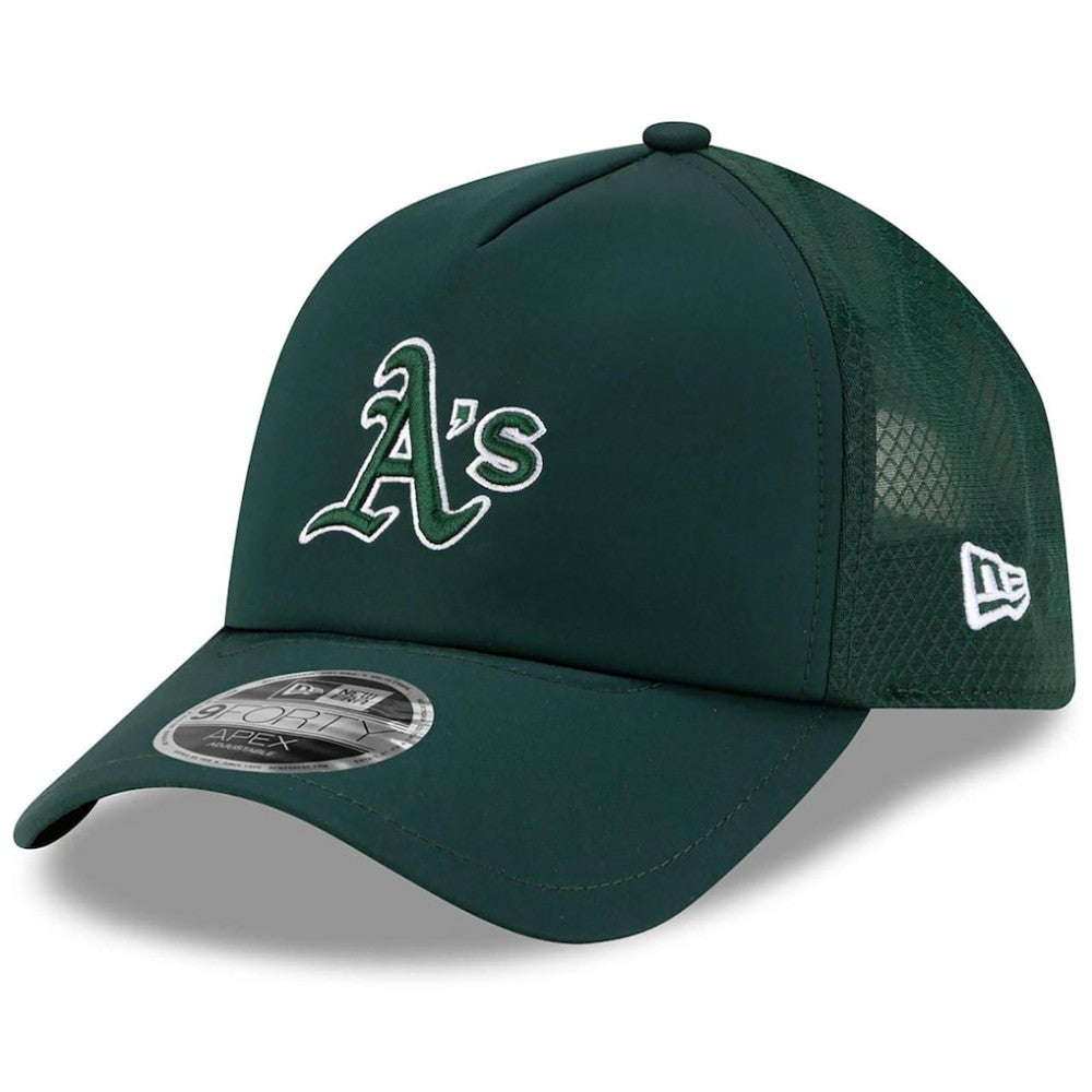 Athletics New Era 2026 Batting Practice Apex 9FORTY Adjustable Trucker Hat Sale