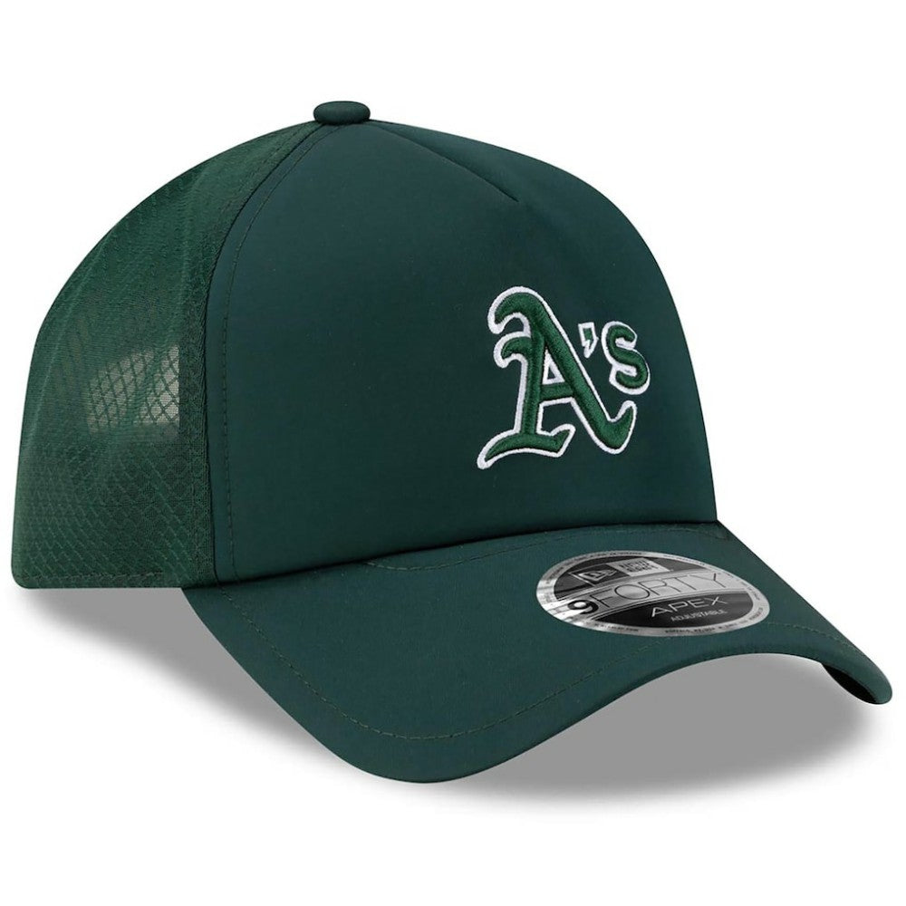 Athletics New Era 2026 Batting Practice Apex 9FORTY Adjustable Trucker Hat Sale
