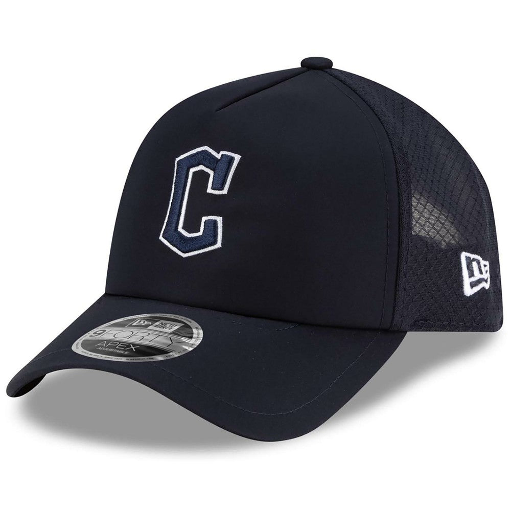 Cleveland Guardians New Era 2026 Batting Practice Apex 9FORTY Adjustable Trucker Hat discount